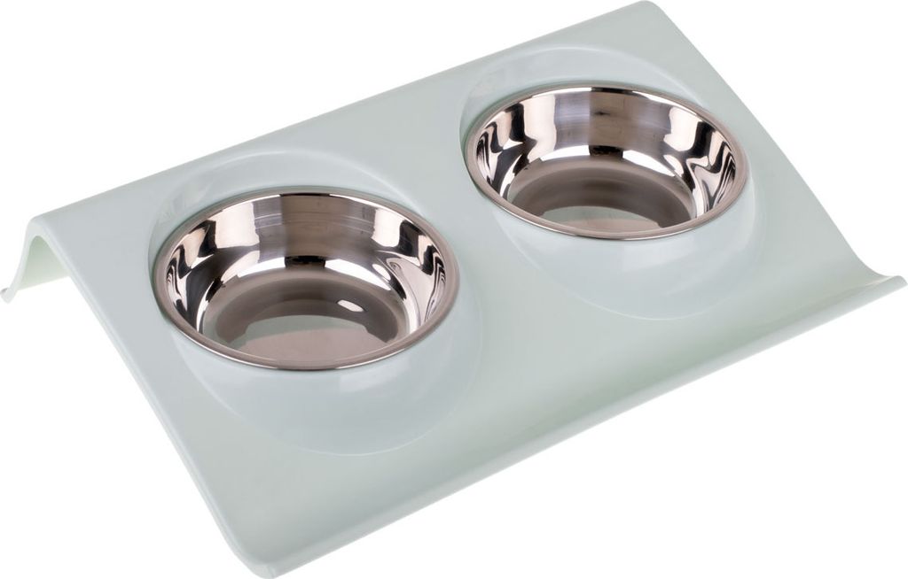 KIK KX7271 Doppelnapf für Hunde und Katzen, 2x350ml