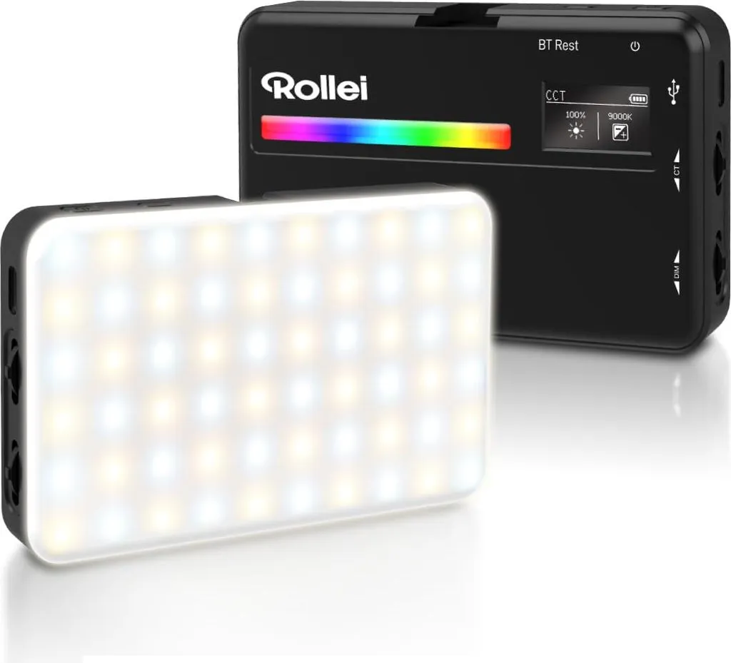 Rollei LUMIS Rectangulaire 5 W : Fini les Vidéos Sombres et Mal Éclairées
