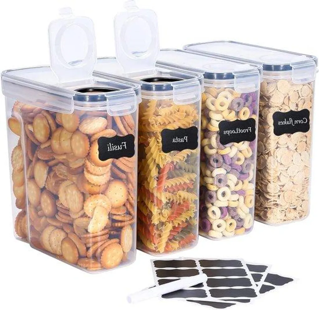 Paniers de rangement cuisine pour vrac Lot de 4 bacs hermétiques 25L