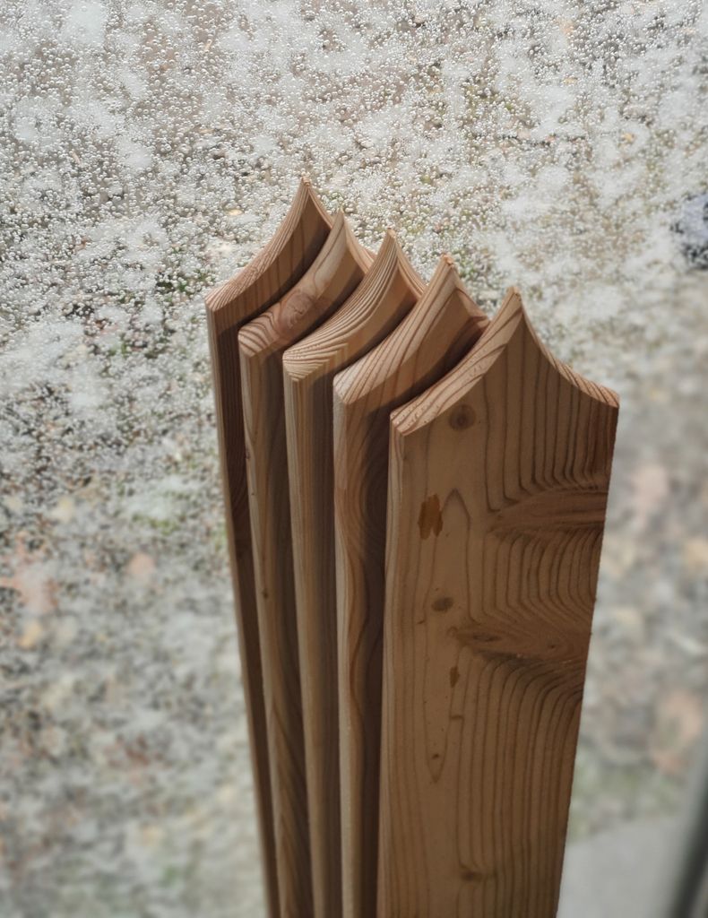 Listwa ogrodzeniowa 9 x 2 x 50 cm z modrzewia Zdjęcie produktu 