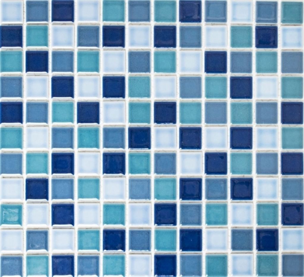 Mosaikfliese Keramikmosaik blau grün türkis glänzend Fliesenspiegel MOS18-0408_f