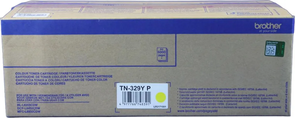 Toner Brother TN-329YP Jaune Ultra Performant 6000 Pages Haute Qualité