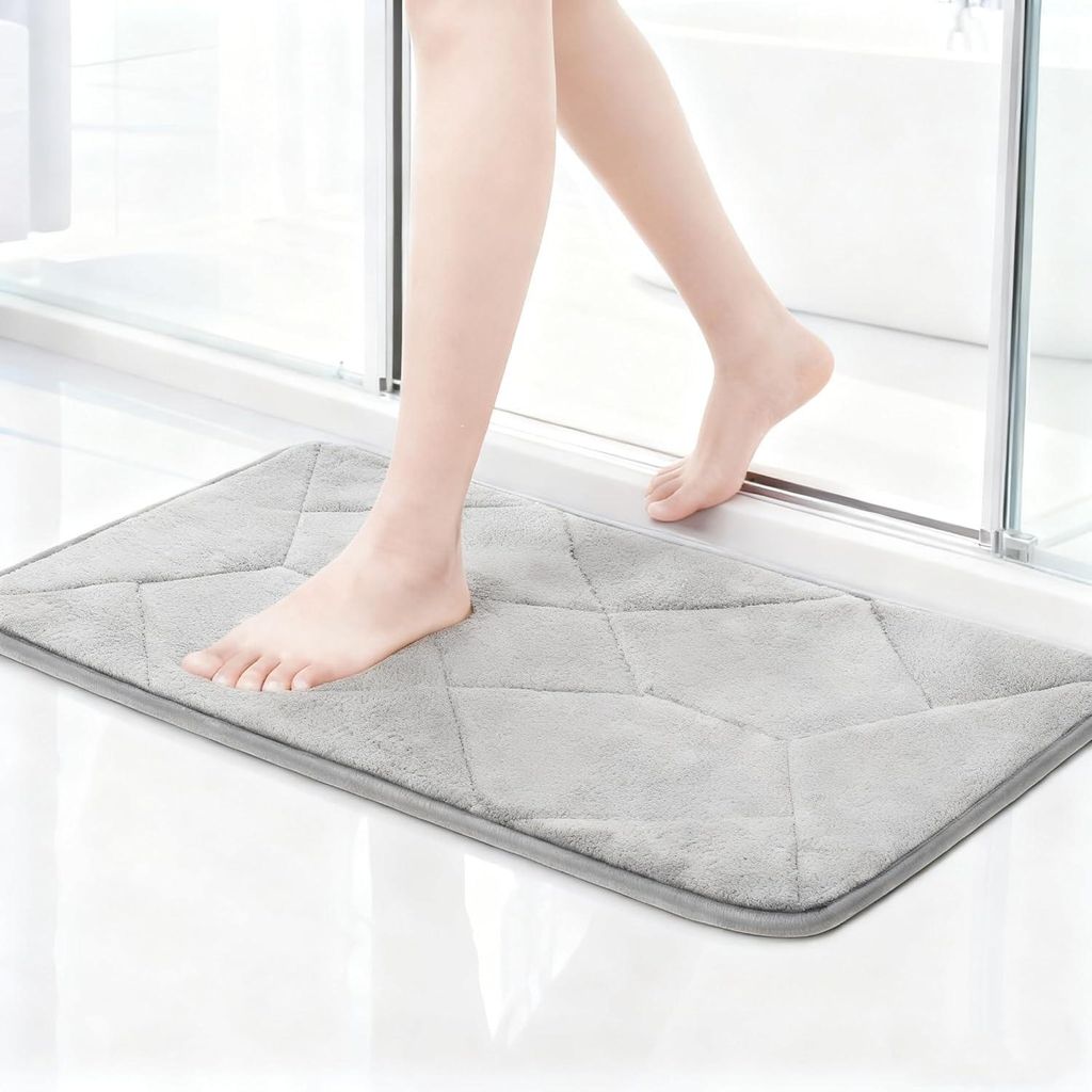 Badematte 60x40 cm, Memory-Schaum, saugfähig, maschinenwaschbar.