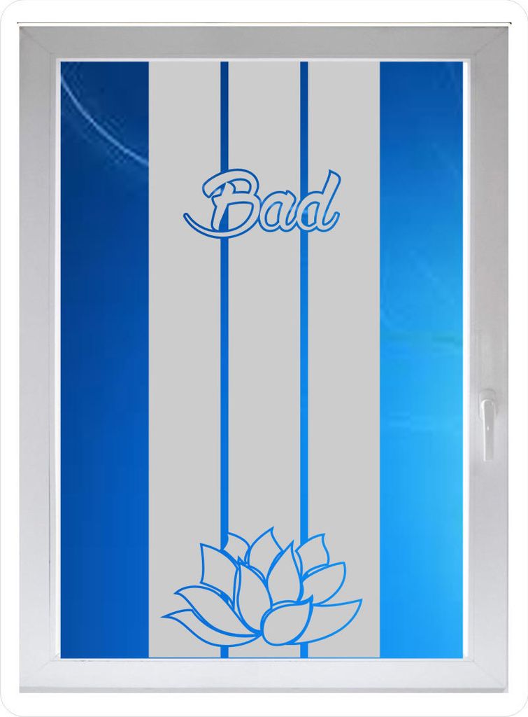 INDIGOS UG - Bad - Farbe: silberfein satiniert - 96x37 cm - Sichtschutzfolie - Fensterfolie - Glasdekorfolie - für die Küche, Bad ans Fenster