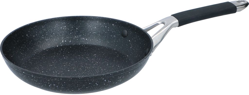 alpina Bratpfanne 24 Cm Beschichtet - Alle Wärmequellen, Auch Induktion - Aluminium - Schwarz