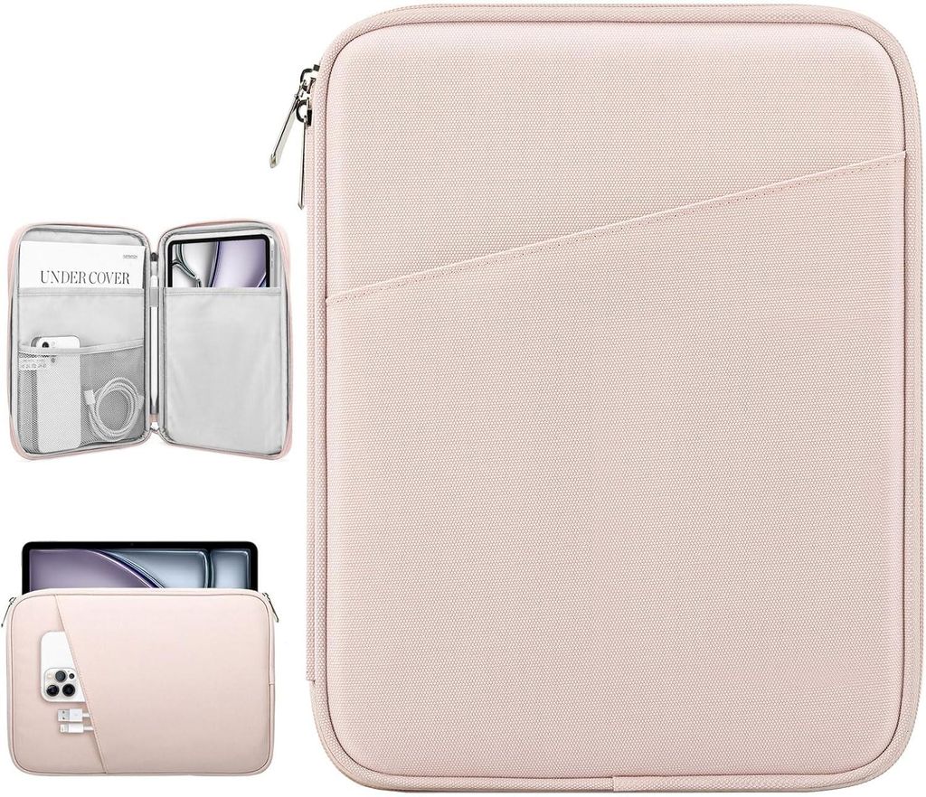 13 Zoll Tablet Tasche für iPad Pro 13 M4 & Galaxy Tab, Rosa