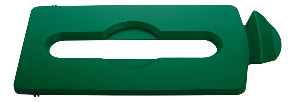 Rubbermaid Slim Jim Recyclingstation, Papierschlitzdeckel, grün