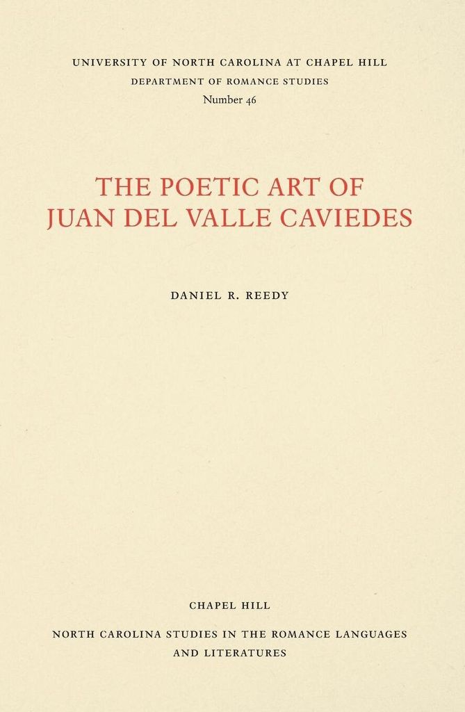 The Poetic Art of Juan del Valle Caviedes