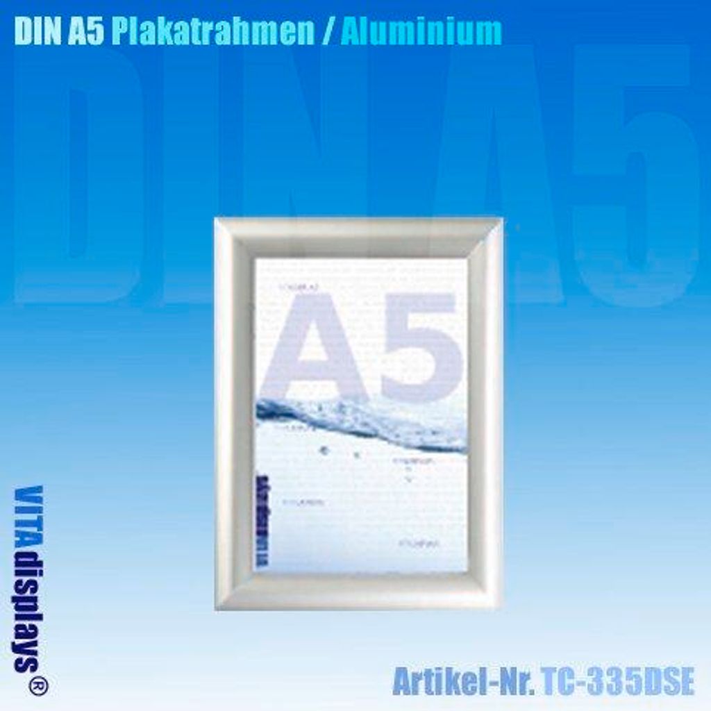 DIN A5 Wechselrahmen Silber (Gehrung, 25 mm)