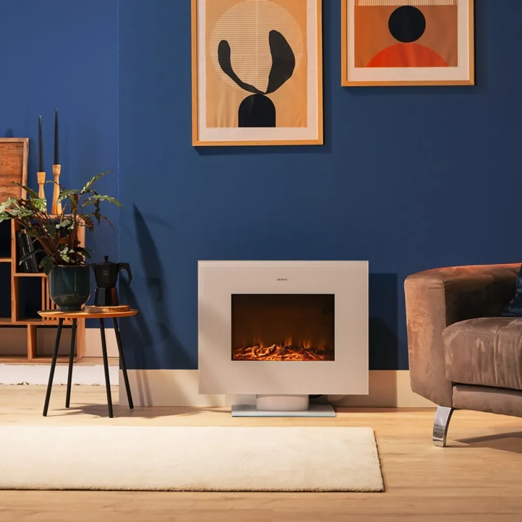 Cheminée Électrique Murale Blanche ReadyWarm 2700 Design Flames Cecotec - 2