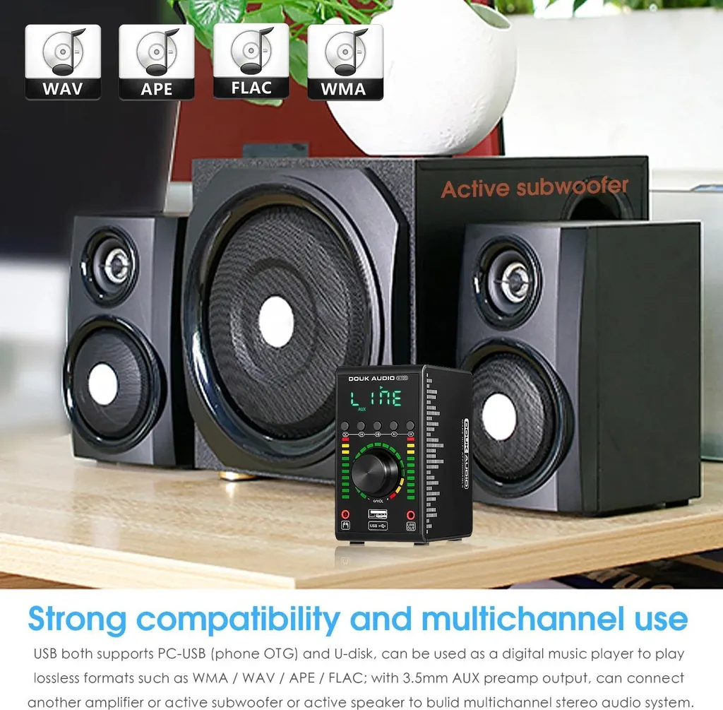 Module Ampli Audio pour Enceintes Passives 68W Stéréo Haute Qualité