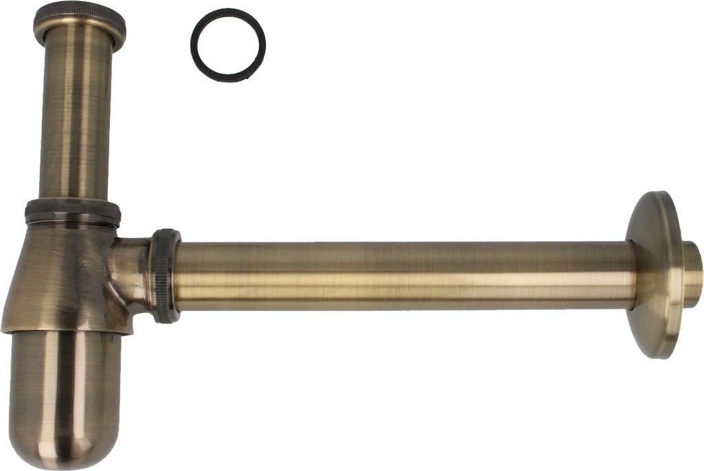 PROFI Flaschen-Geruchsverschluss Siphon extra lang - Messing bronziert