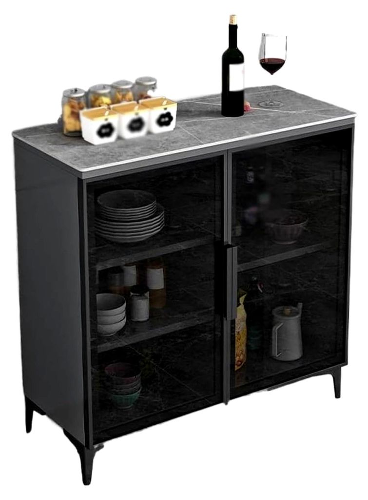 Home Bar Schrank mit Weinlagerung und wandmontiertem Teeschrank, moderner Küchenschrank für Wohnzimmer und Restaurant, Sideboard, Likörschrank, ...
