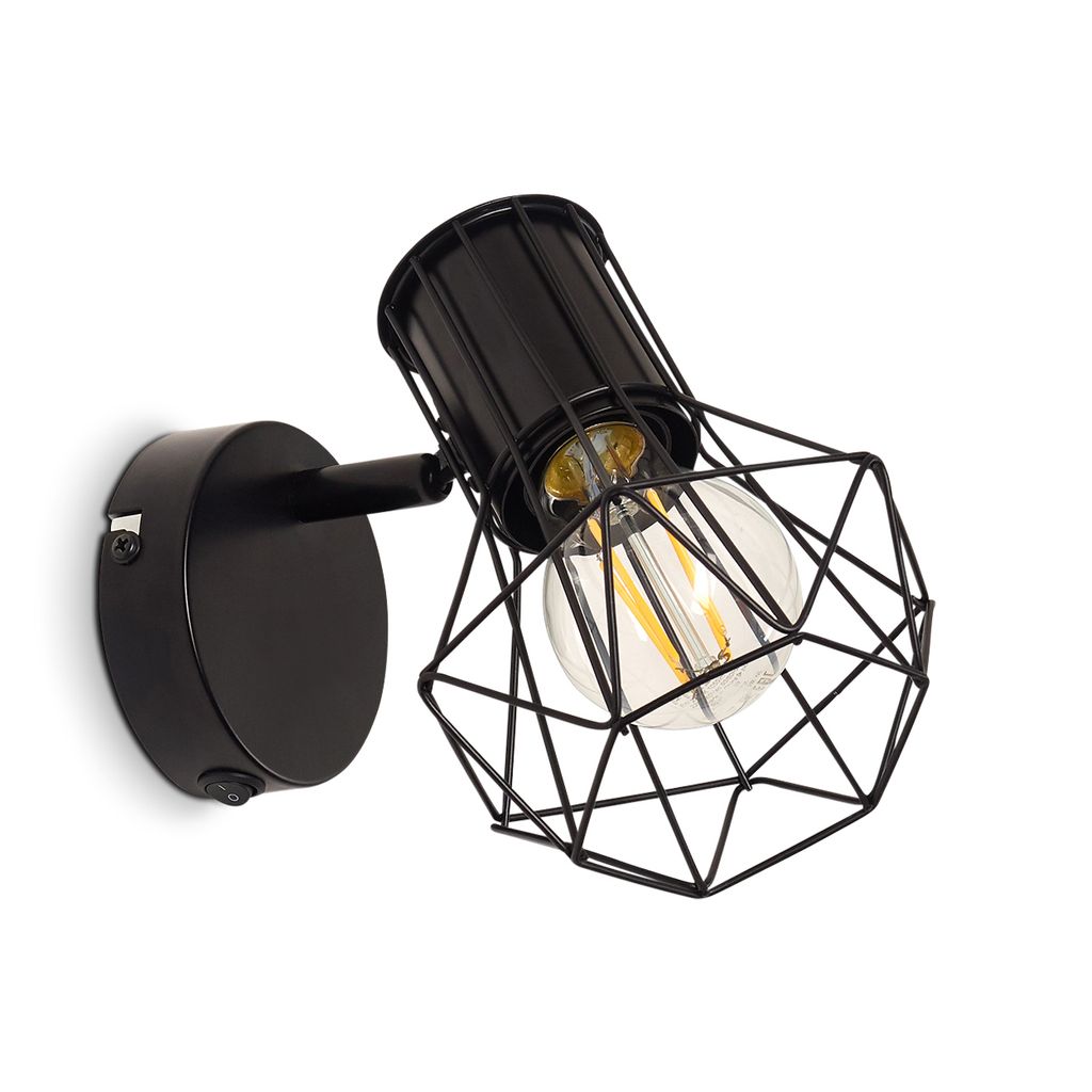 Pomari »Pomari« verstellbare Wandlampe aus Metall in Schwarz