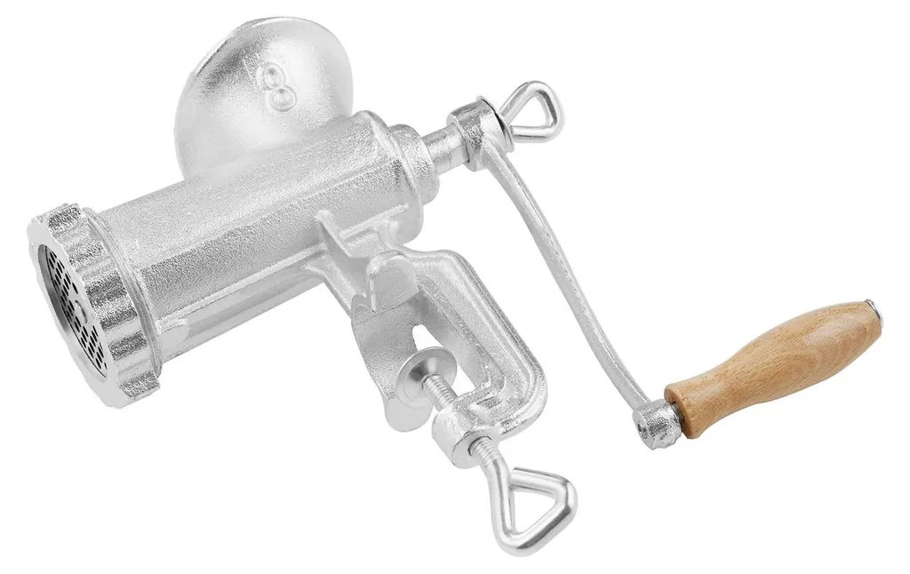 Tritacarne Manuale Piastre di taglio da 5 / 8 mm, tritacarne Aiuto da cucina incl. 3 tubi di insacco e asta di spinta Macchina per la carne Tritacarne Carne macinata Insaccatrice Facile da pulire Tritacarne - 11