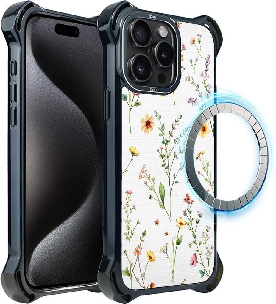 iPhone 15 Pro Max IBIZU DropGuard Ultra Case mit MagSafe, Pastel Bloom, Summer Bouquet