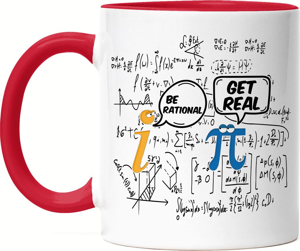 Imaginäre Zahl Pi Tasse Rot Lustig Geschenkidee Mathematiker Physiker Ingenieur Studium