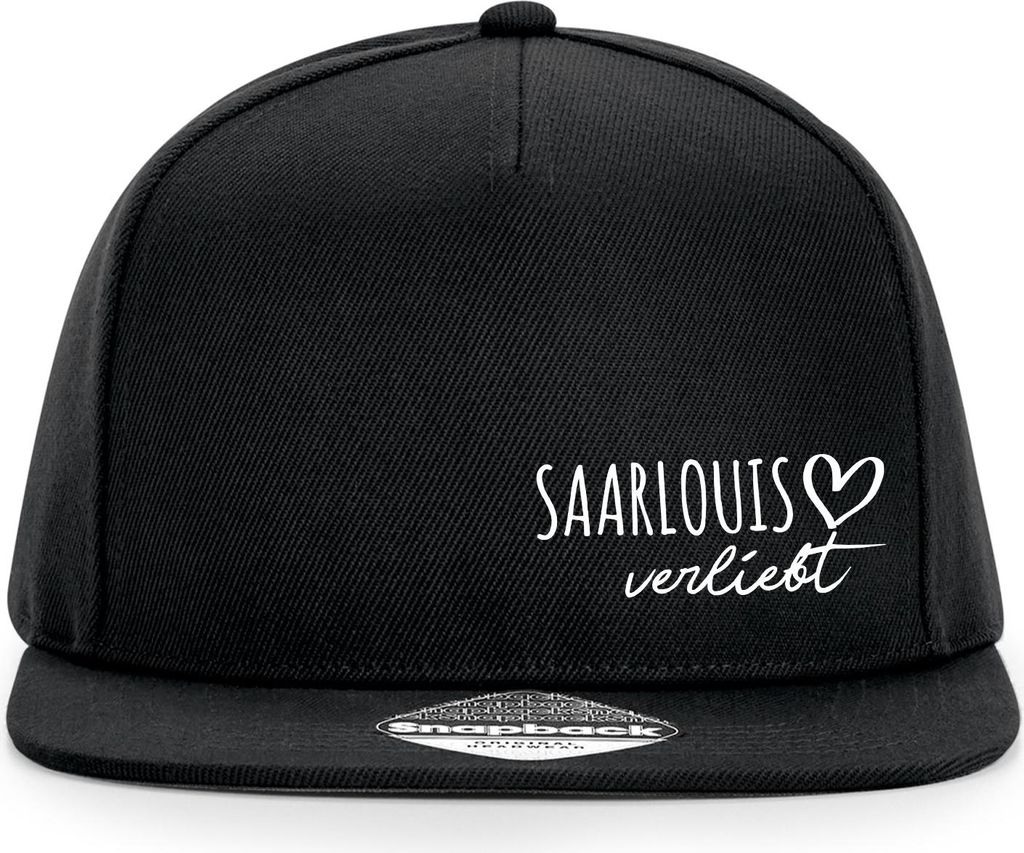 Huuraa Cappy Mütze Saarlouis verliebt Black Polyester Snapback Kappe Geschenkidee