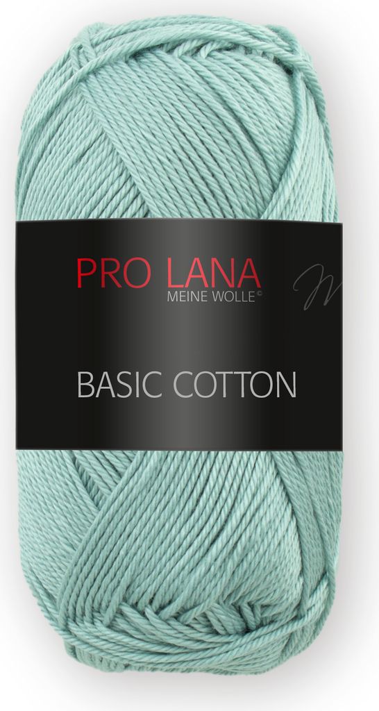 A ball of teal yarn with a black label.