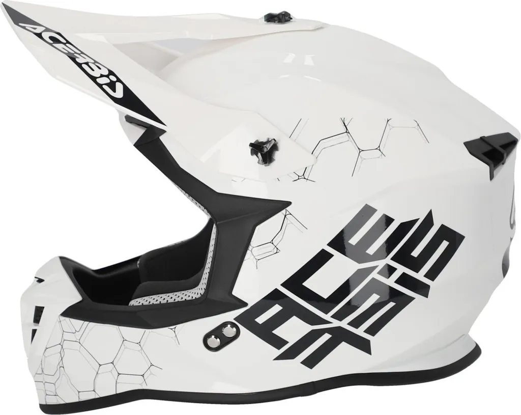 Casque de Cross Acerbis Linear Solid 2024 Blanc Taille XS Protection MX - 3