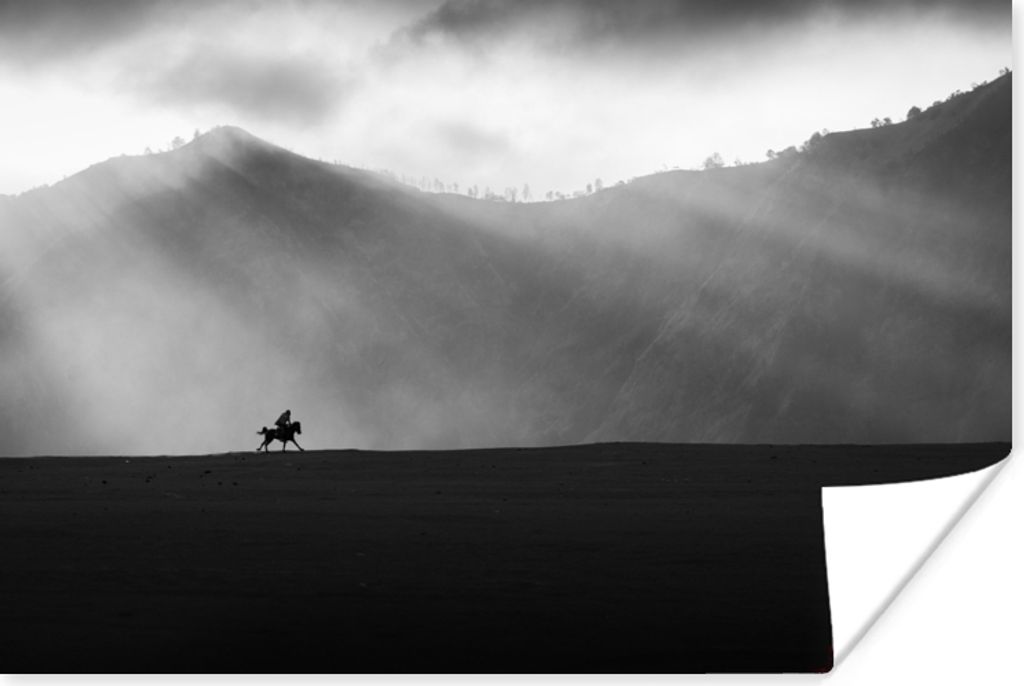 MuchoWow Poster Pferd - Licht - Berg 30x20 cm - Plakate - Print