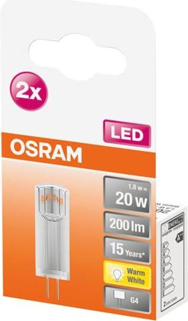 Osram 4058075449800 LED bulb Warm white 2700 K 1.8 W G4 F Image du produit 