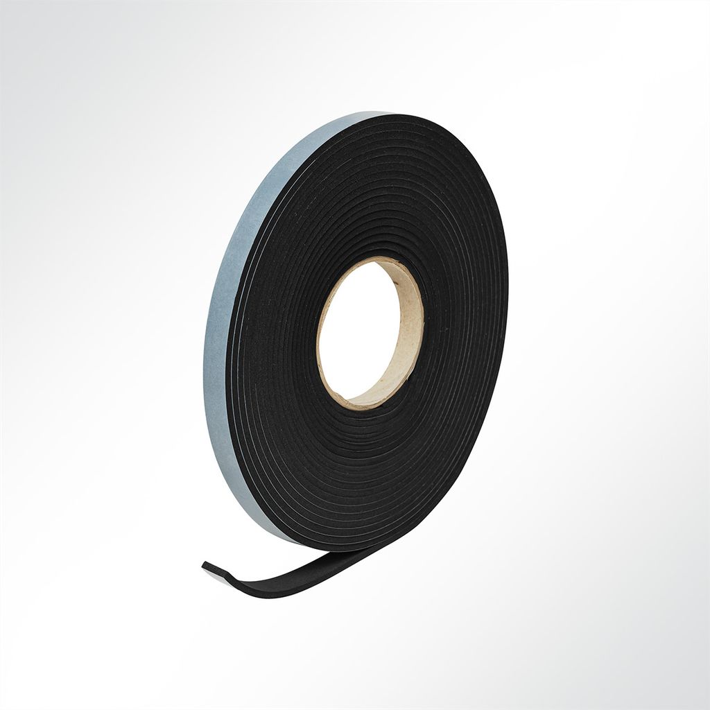 LYSEL EPDM Zellkautschuk Dichtungsband einseitig selbstklebend Länge 10 Meter Dicke 4mm Breite 9/15/20mm
