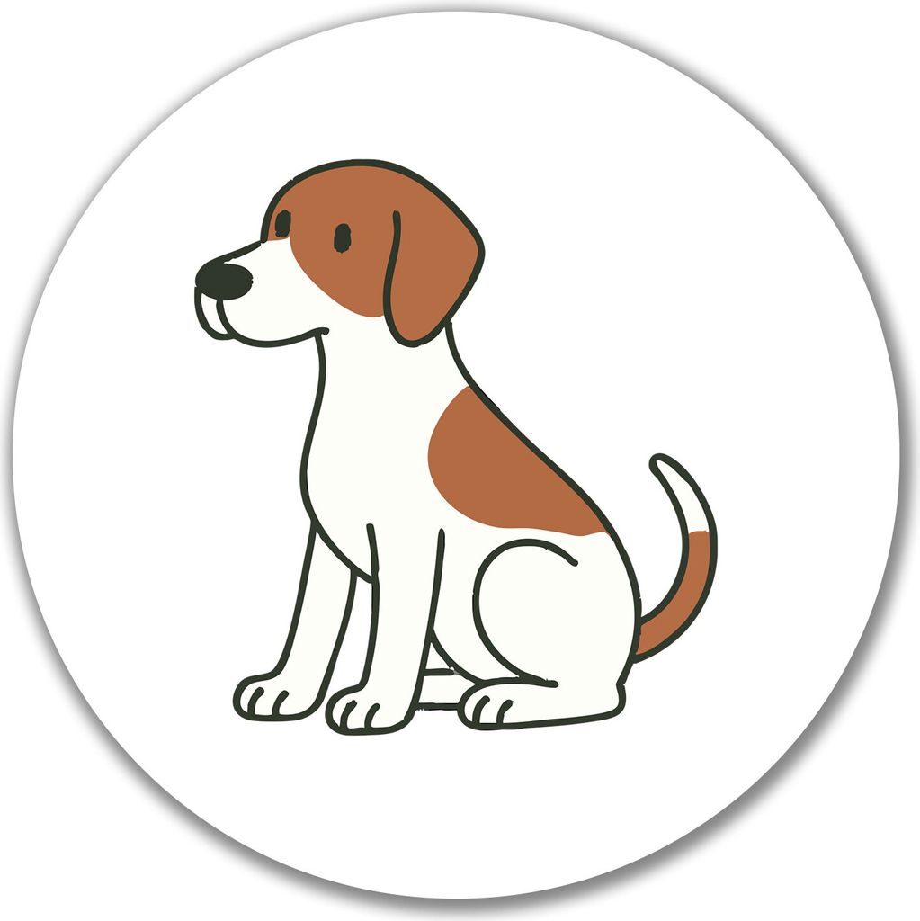 Huuraa Aufkleber Pointer Comic Pointy 10cm rund Sticker Geschenkidee
