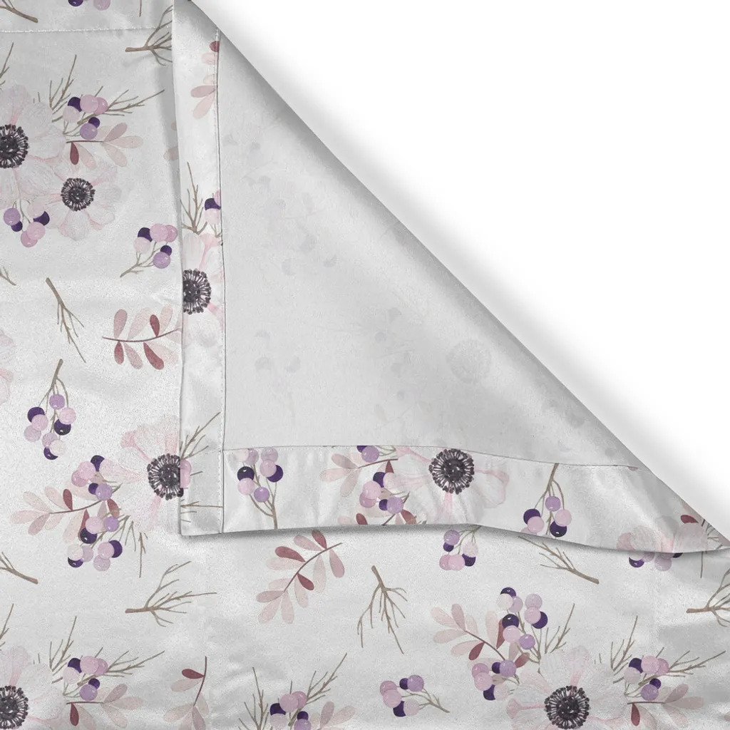 ABAKUHAUS Tenda con occhielli Windröschen, Shabby Chic Spring Pattern Bouquet da sposa in fiore Romantico, Tende decorative a 2 pannelli, 280 cm x 175 cm, Rosa baby Lilla Lilla - 5