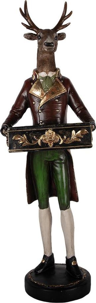 Clayre & Eef Dekorationsfigur Hirsch 32x31x96 cm Braun Produktbild 