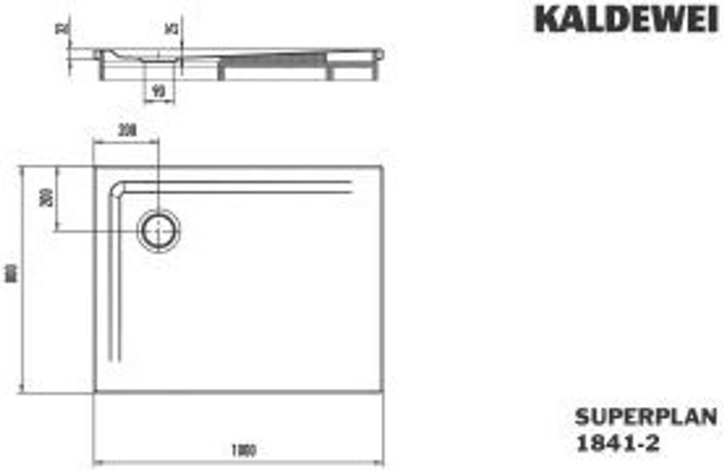 Kaldewei 384148043030 DW SUPERPLAN Mod.1841-2, 800 x 1000, Produktbild 