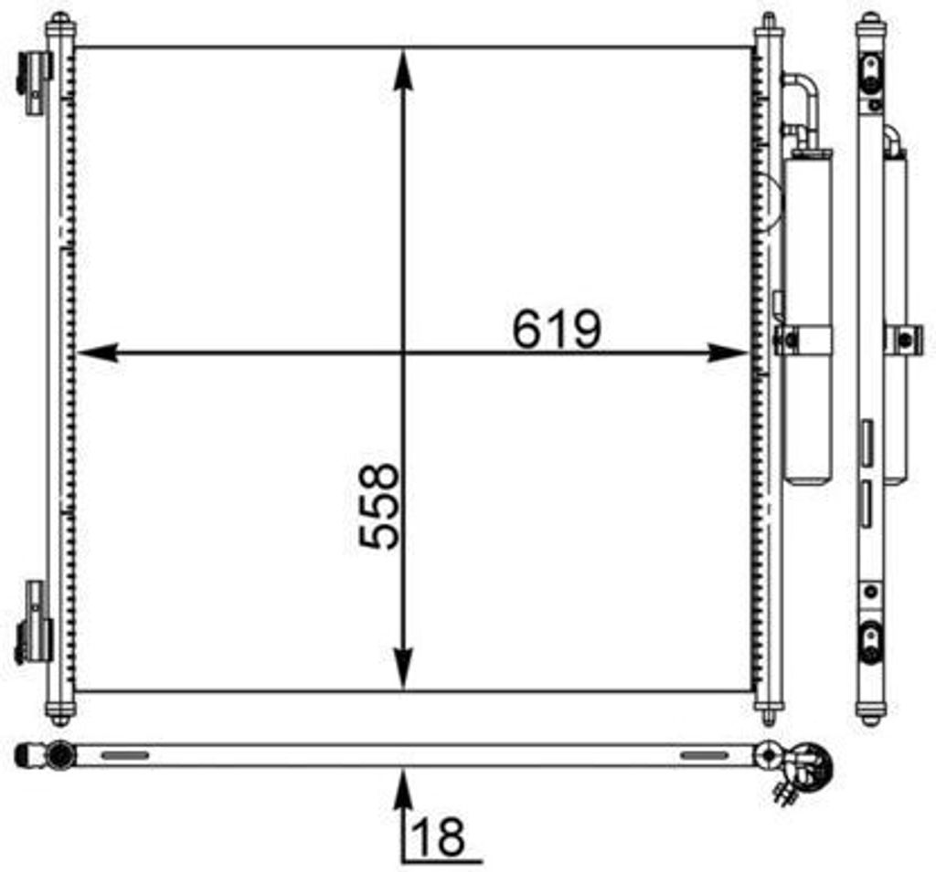 Kondensator, Klimaanlage MAHLE AC 37 000S