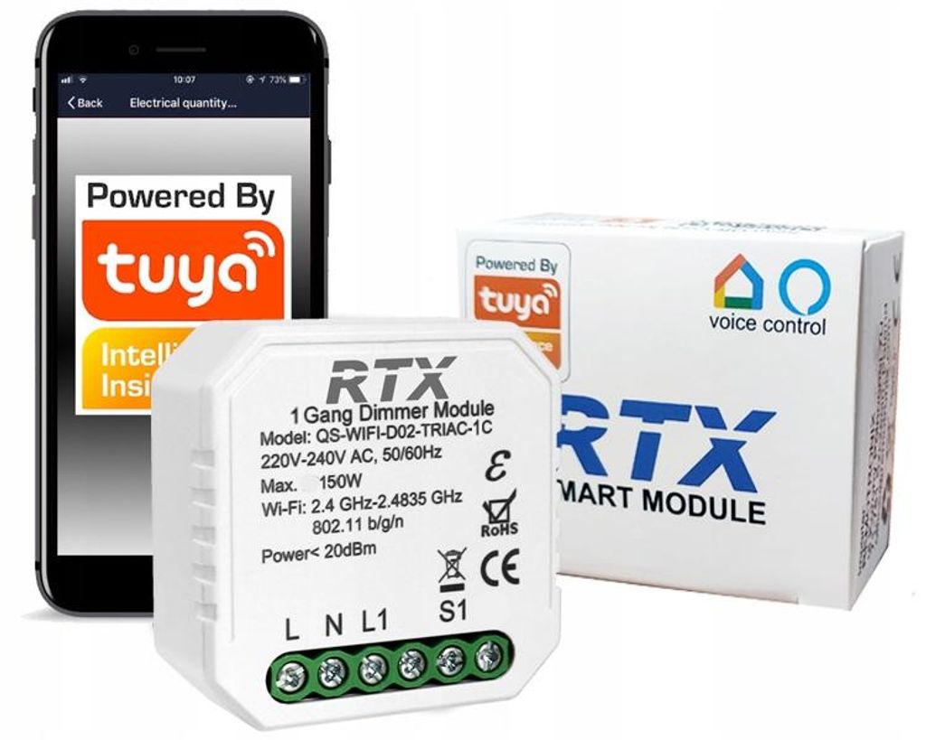 Ściemniacz Regulator Światła TUYA WiFi DOPUSZKOWY Zdjęcie produktu 