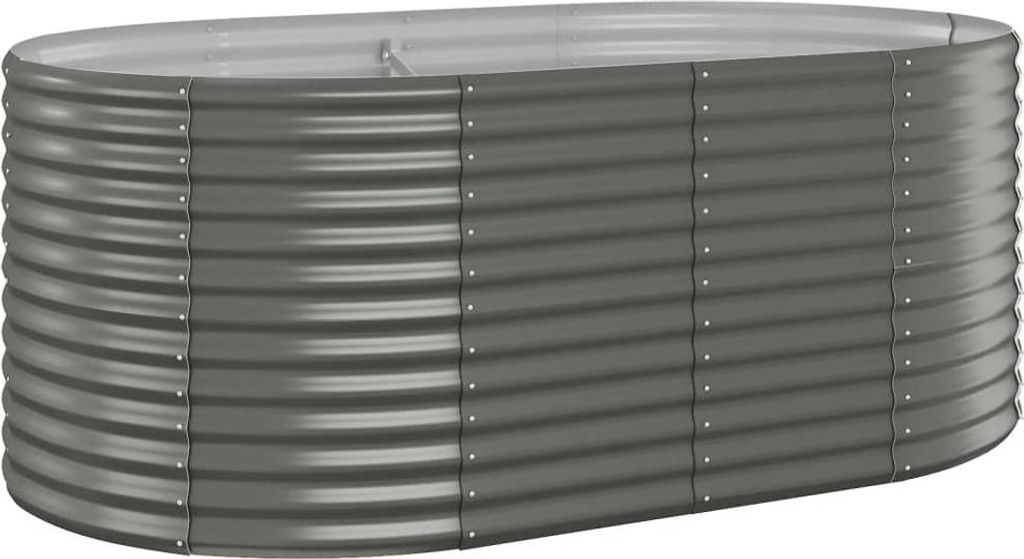 vidaXL Hochbeet Verzinkter Stahl 175x100x68 cm Grau