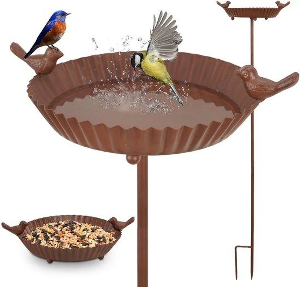 Point d'eau oiseaux pour jardin et terrasse de 122 cm, spécial hiver
