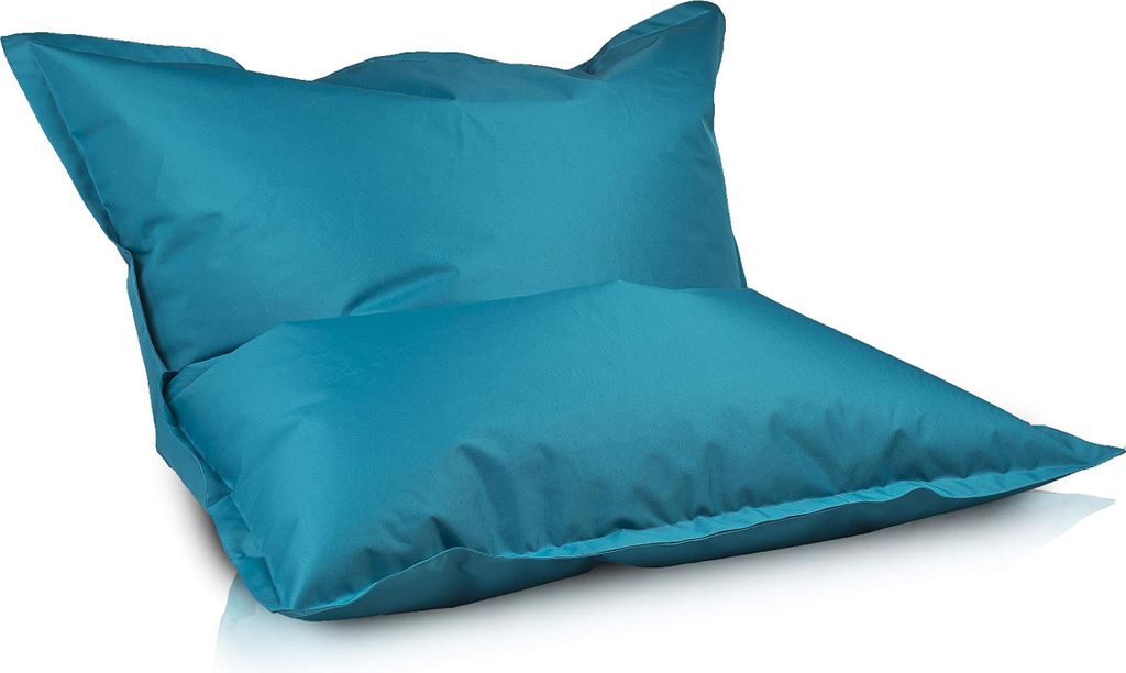 Ecopuf, Sako, Sitzkissen Sessel Bean Bag, Sitzsack, Innen und Außen, 140x100cm, Hellblau Nc7