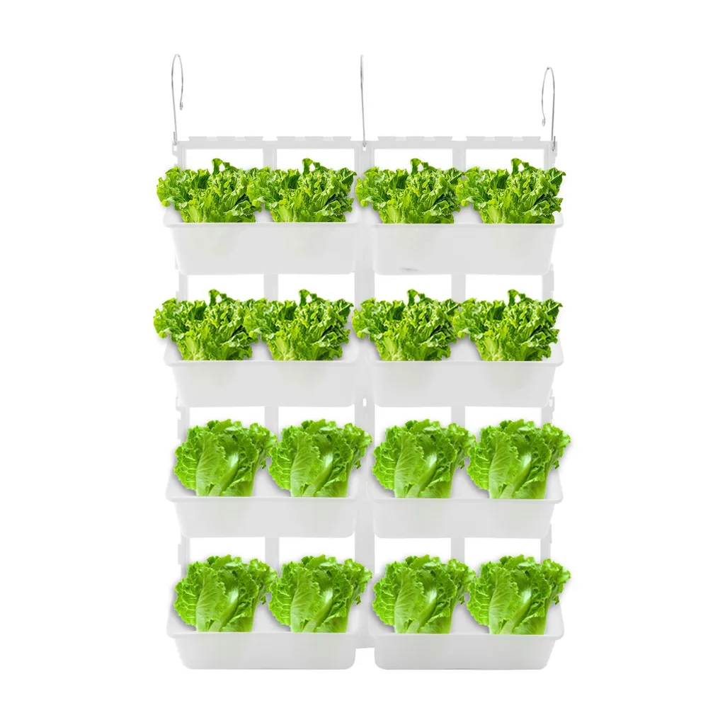 Jardinière verticale suspendue blanche pour balcon et petit jardin