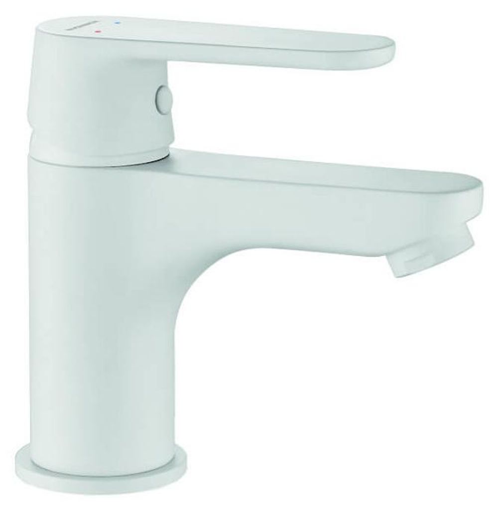 Kuchinox DIMA BQD_622D Waschtischarmatur mit Klick-Klack-Funktion, weiß