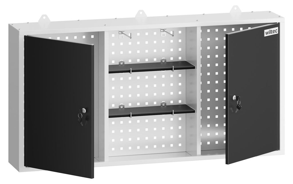 Wiltec Werkzeugschrank aus Stahl grau 60x120x19cm Produktbild 