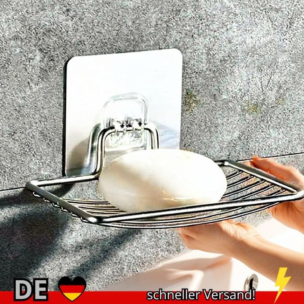 1 Stück Seifenregal aus Edelstahl Wandmontiertes Abtropfseifenablage S