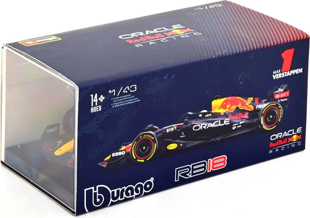 Voiture Miniature F1 Red Bull RB18 Verstappen #1 Bburago Échelle 1:43