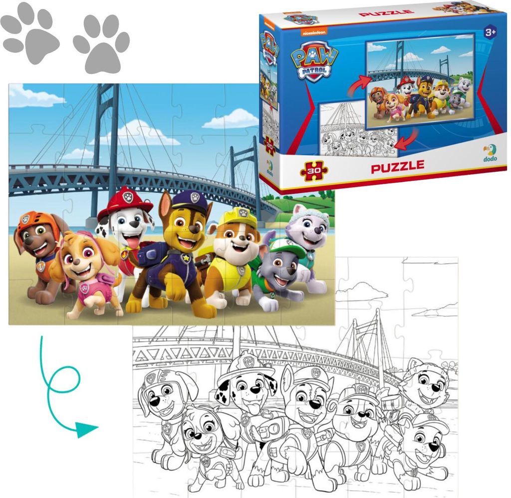 Paw Patrol 2-in-1 Puzzle Puzzle und Malbuch in einem Paw Patrol Set