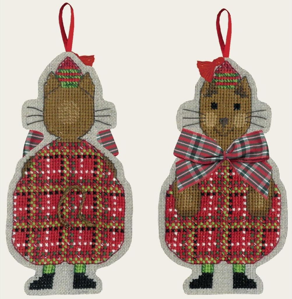 Le Bonheur des Dames Kreuzstich Set "Schottische Katze mit einer Quaste", Zählmuster, 7x12cm