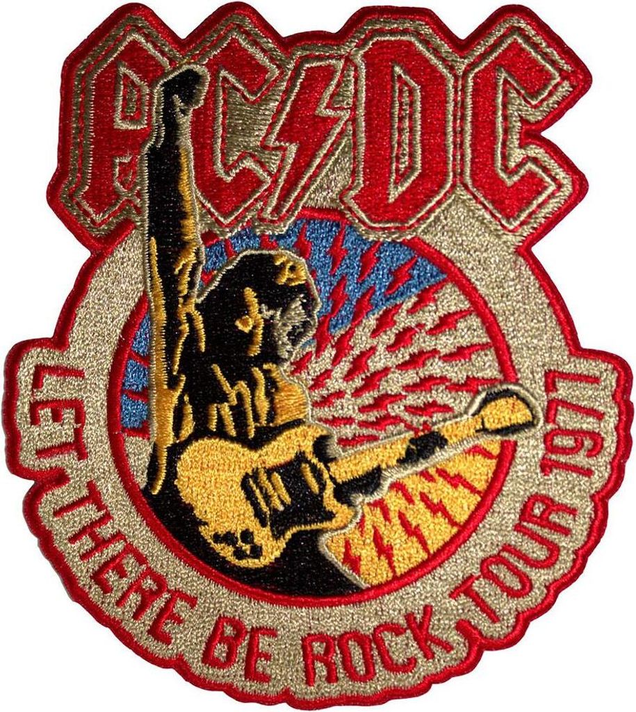 AC/DC - Aufnäher zum Aufbügeln "Let There Be Rock Tour 1977" RO13660 (Einheitsgröße) (Bunt)