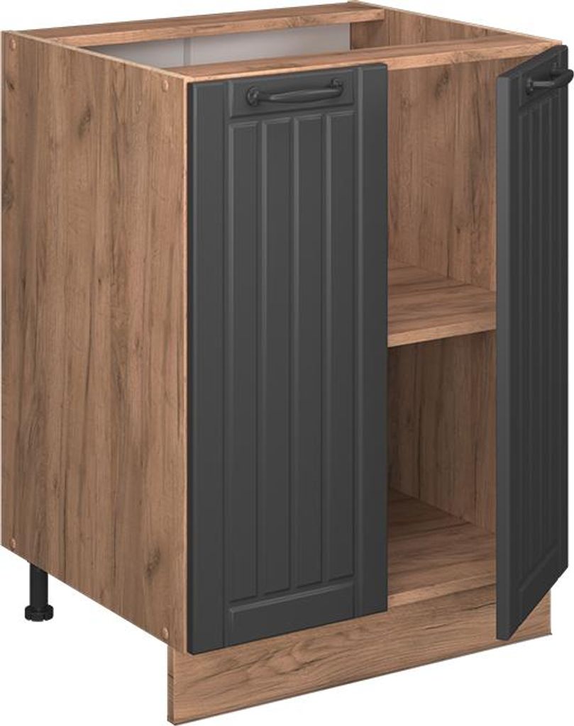 Küchenunterschrank Vicco Fame-Line Dunkelgrau 60 cm ohne Arbeitsplatte, Model 56913