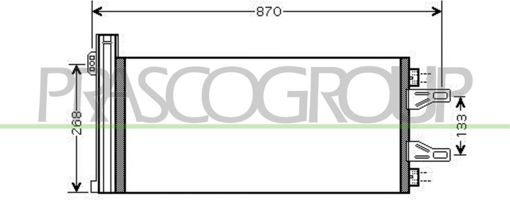 PRASCO CI954C002 - OE 1610115880 Klimakondensator mit Trockner für Jumper, Ducato, Boxer