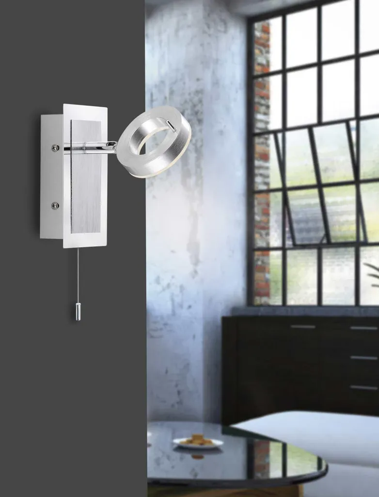 Applique Murale LED Sileda Chic en Aluminium Mat et Éclairage Doux