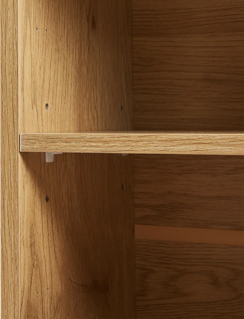 Armoire murale pour petits espaces 50cm chêne sable : rangement fermé - 11
