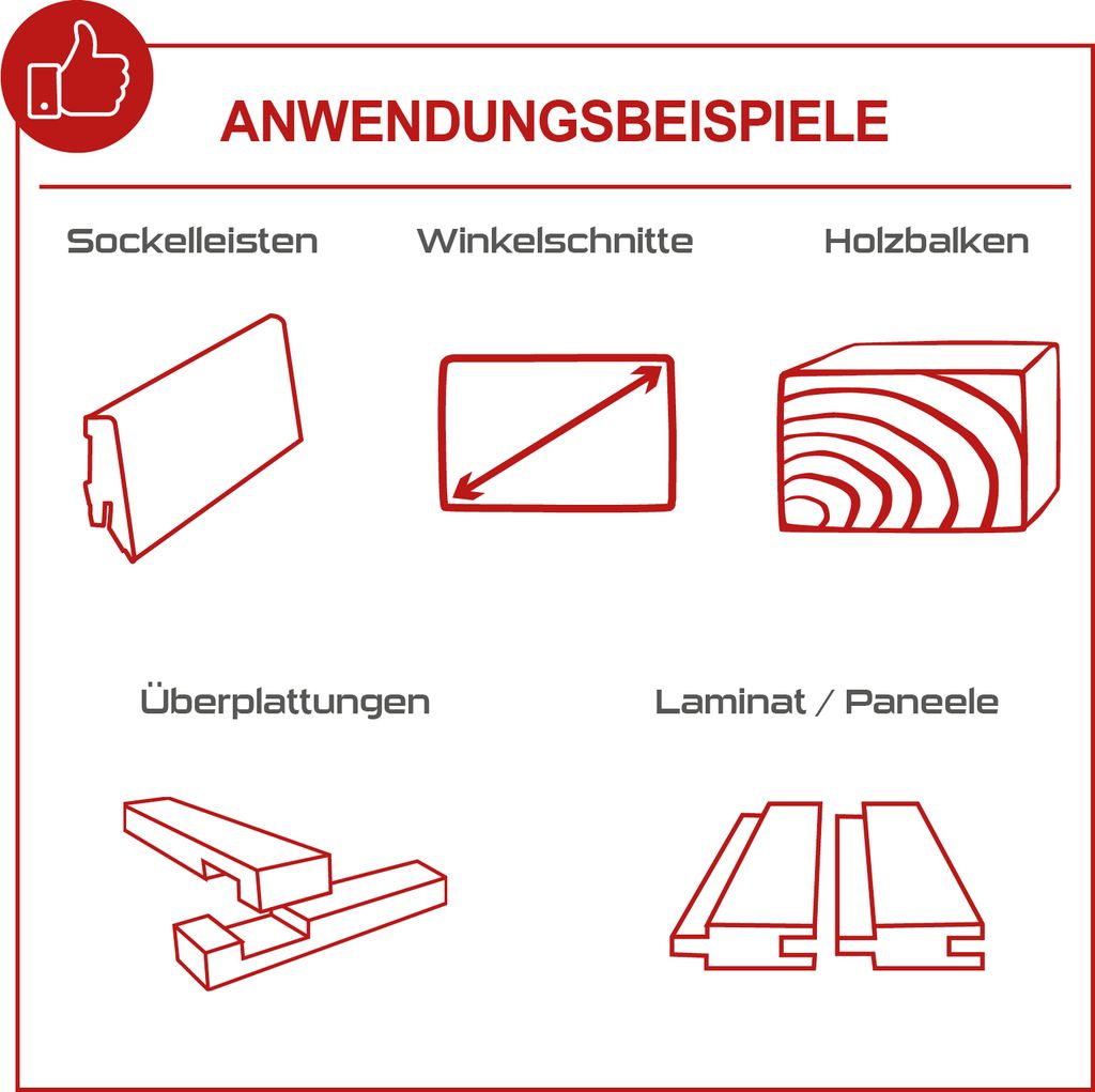 Practixx Kappsäge PX-KZS-305PA | Schnitthöhe max. 180x340mm Produktbild 2