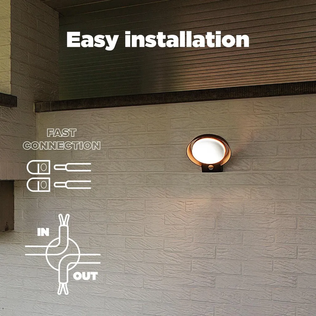 Éclairage de Terrasse LED Anthracite IP54 pour Entrée et Façade Maison